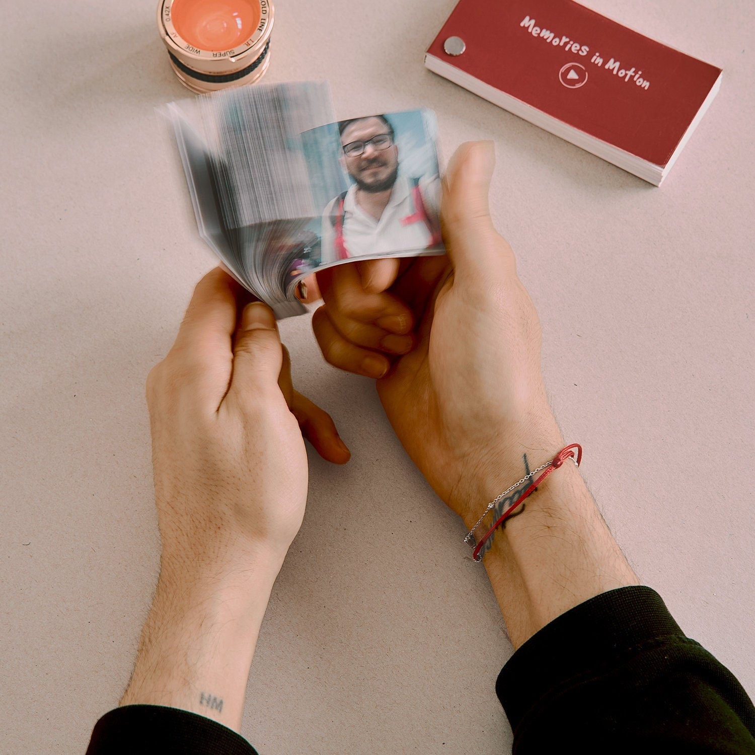 Personalized Flip Book from Your Memories. Custom Movie Book from Video as Perfect DIY Gift for Anniversary. Memories in Motion Flipbook.