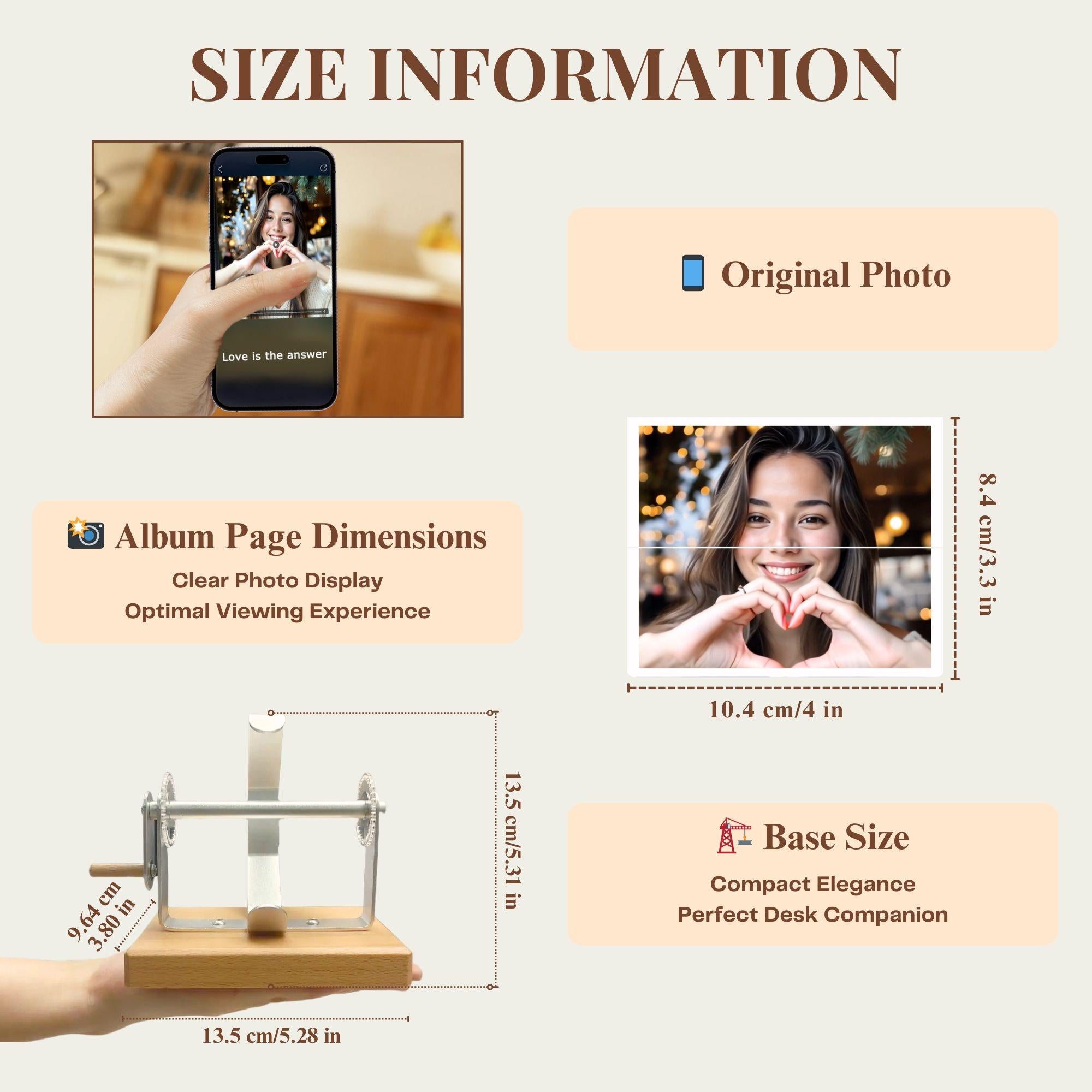 Custom Flip Book Frame Animation Machine - Photo/Video Rotating Albums, Mechanical Photo Album, Decorative Frame, Diy Gift For Valentine