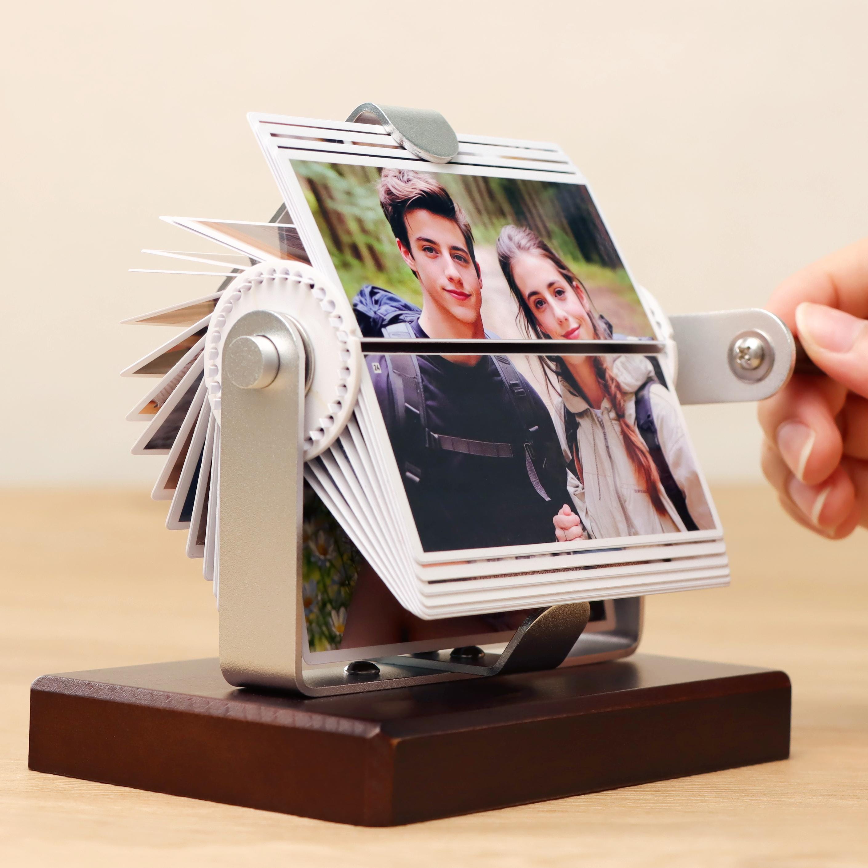Custom Flip Book Frame Animation Machine - Photo/Video Rotating Albums, Mechanical Photo Album, Decorative Frame, Diy Gift For Valentine