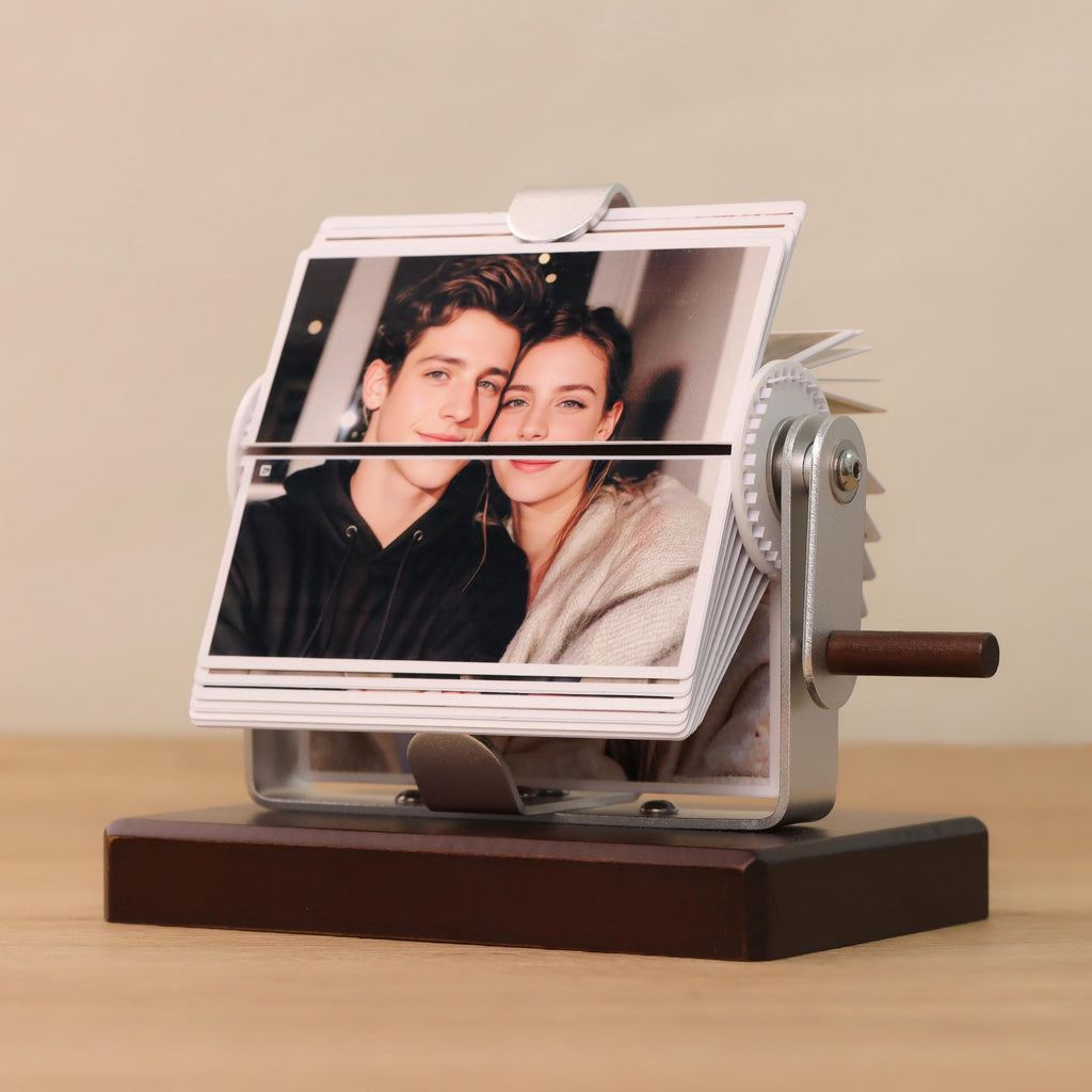 Custom Flip Book Frame Animation Machine - Photo/Video Rotating Albums, Mechanical Photo Album, Decorative Frame, Diy Gift For Valentine