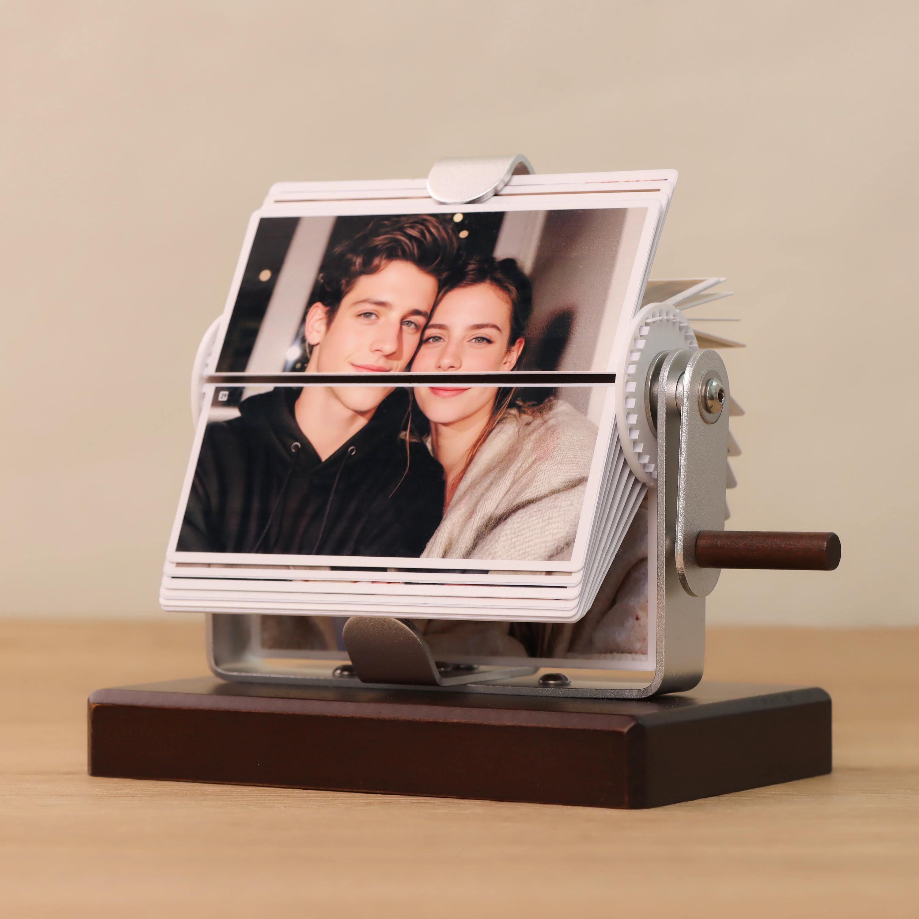 Custom Flip Book Frame Animation Machine - Photo/Video Rotating Albums, Mechanical Photo Album, Decorative Frame, Diy Gift For Valentine