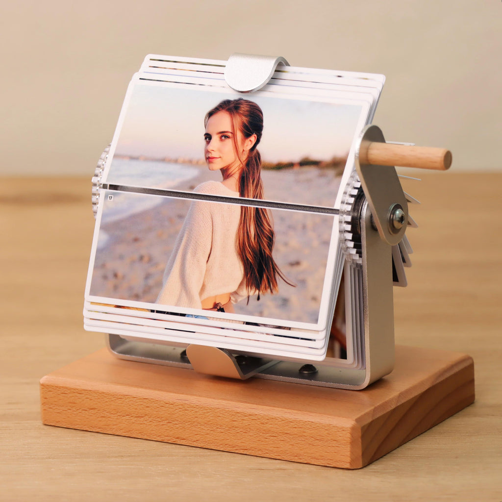 Custom Flip Book Frame Animation Machine - Photo/Video Rotating Albums, Mechanical Photo Album, Decorative Frame, Diy Gift For Valentine