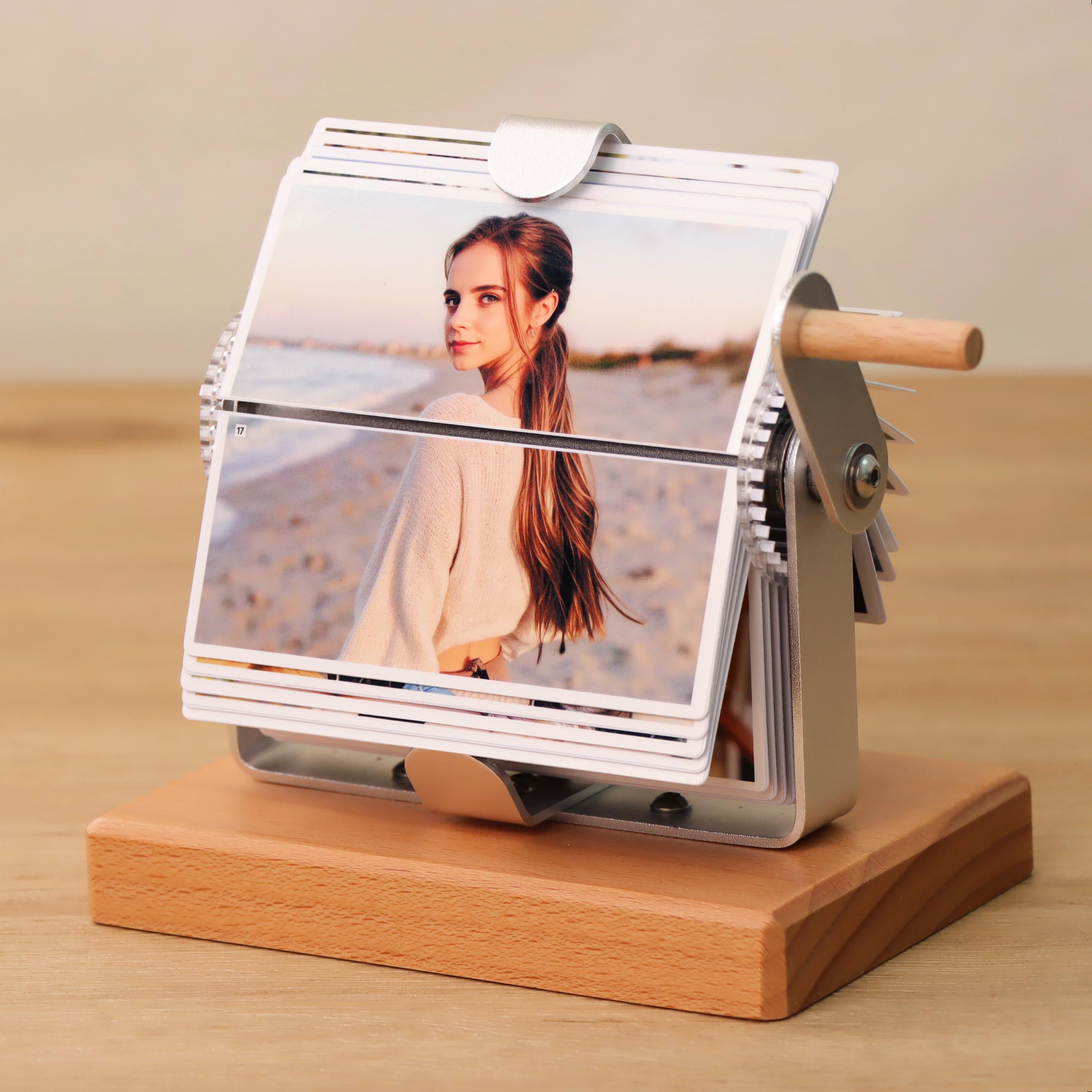 Custom Flip Book Frame Animation Machine - Photo/Video Rotating Albums, Mechanical Photo Album, Decorative Frame, Diy Gift For Valentine