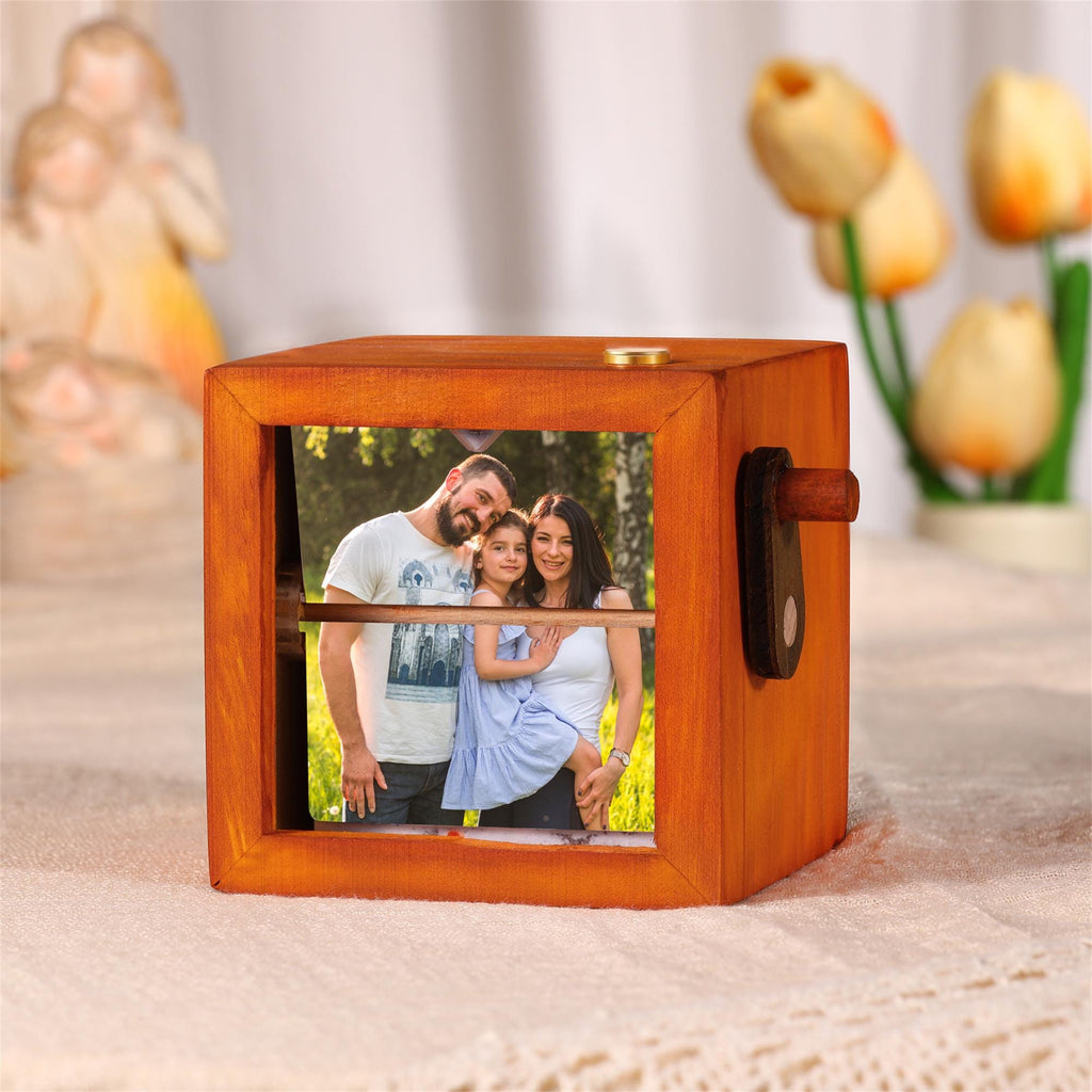 Custom Photo Flipbook Animation Machine – Mechanical Hand Motion Photo Album, Home Decor,Fathers Day Gift, Anniversary Birthday Wedding Gift