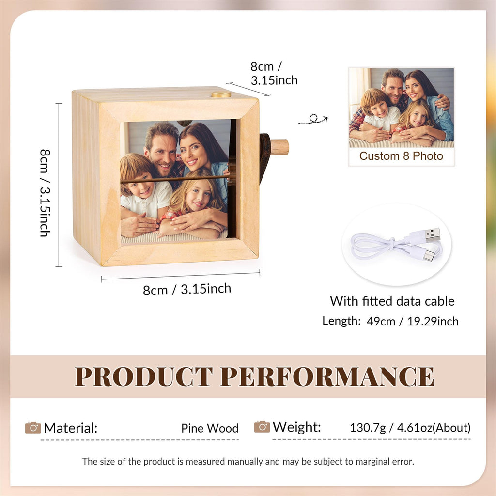 Custom Photo Flipbook Animation Machine – Mechanical Hand Motion Photo Album, Home Decor,Fathers Day Gift, Anniversary Birthday Wedding Gift