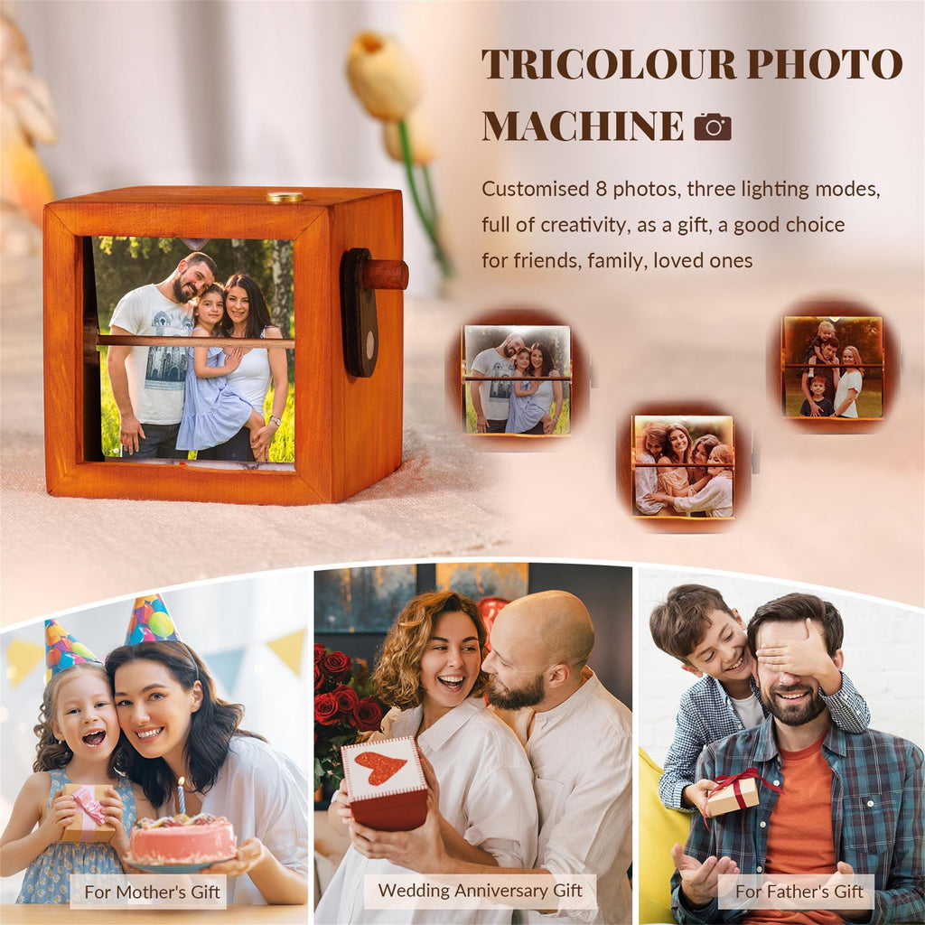 Custom Photo Album Flip Book Frame, Mechanical Hand Motion Photo Album Animation Machine, Anniversary Gift for Her, Fathers Day Gift