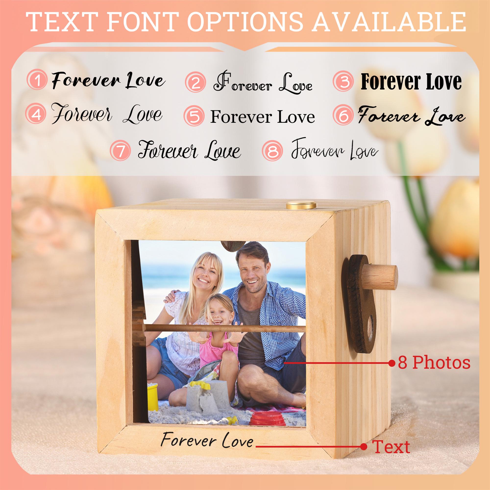 Custom Photo Album Flip Book Frame, Mechanical Hand Motion Photo Album Animation Machine, Anniversary Gift for Her, Fathers Day Gift
