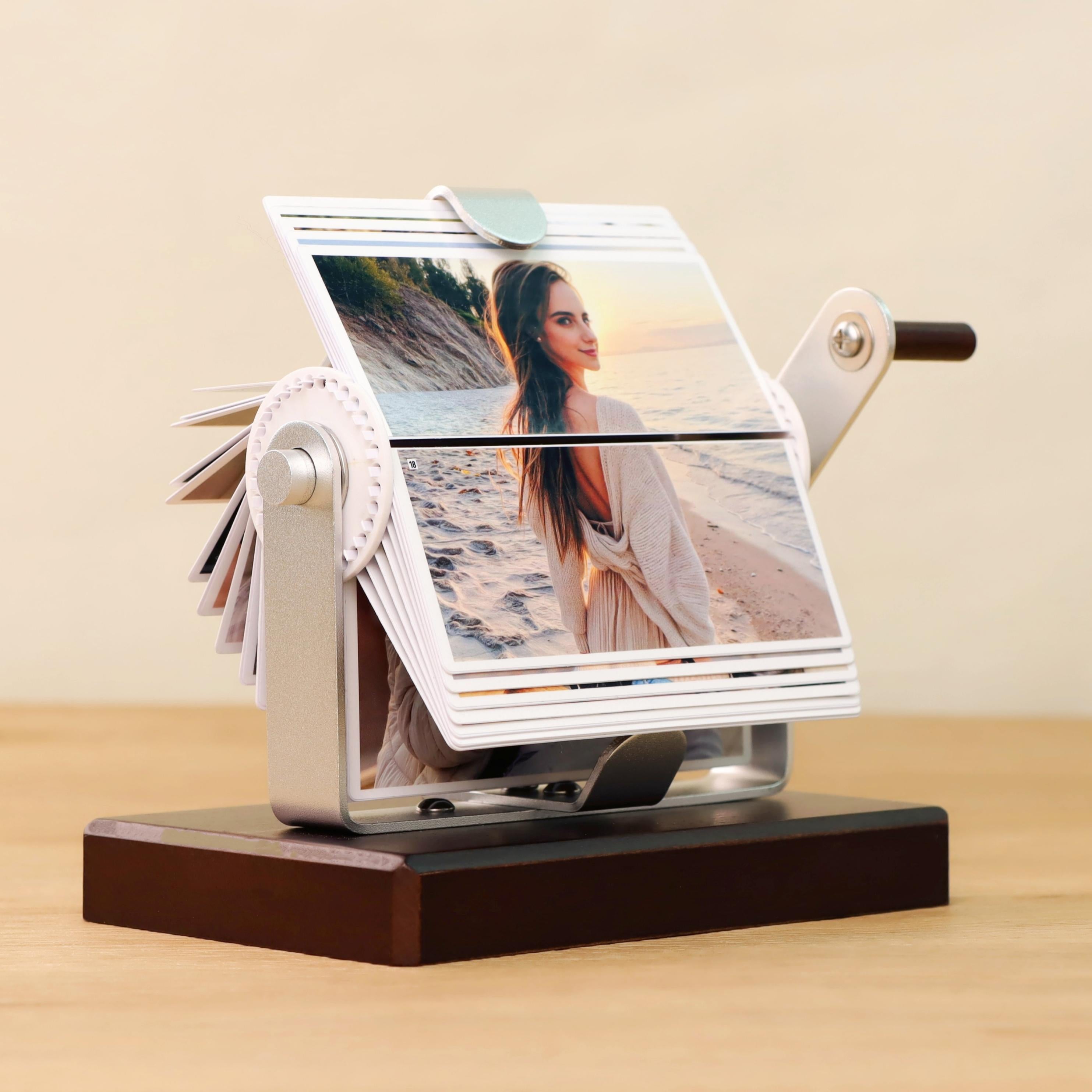 Custom Flip Book Frame Animation Machine - Photo/Video Rotating Albums, Mechanical Photo Album, Decorative Frame, Diy Gift For Valentine