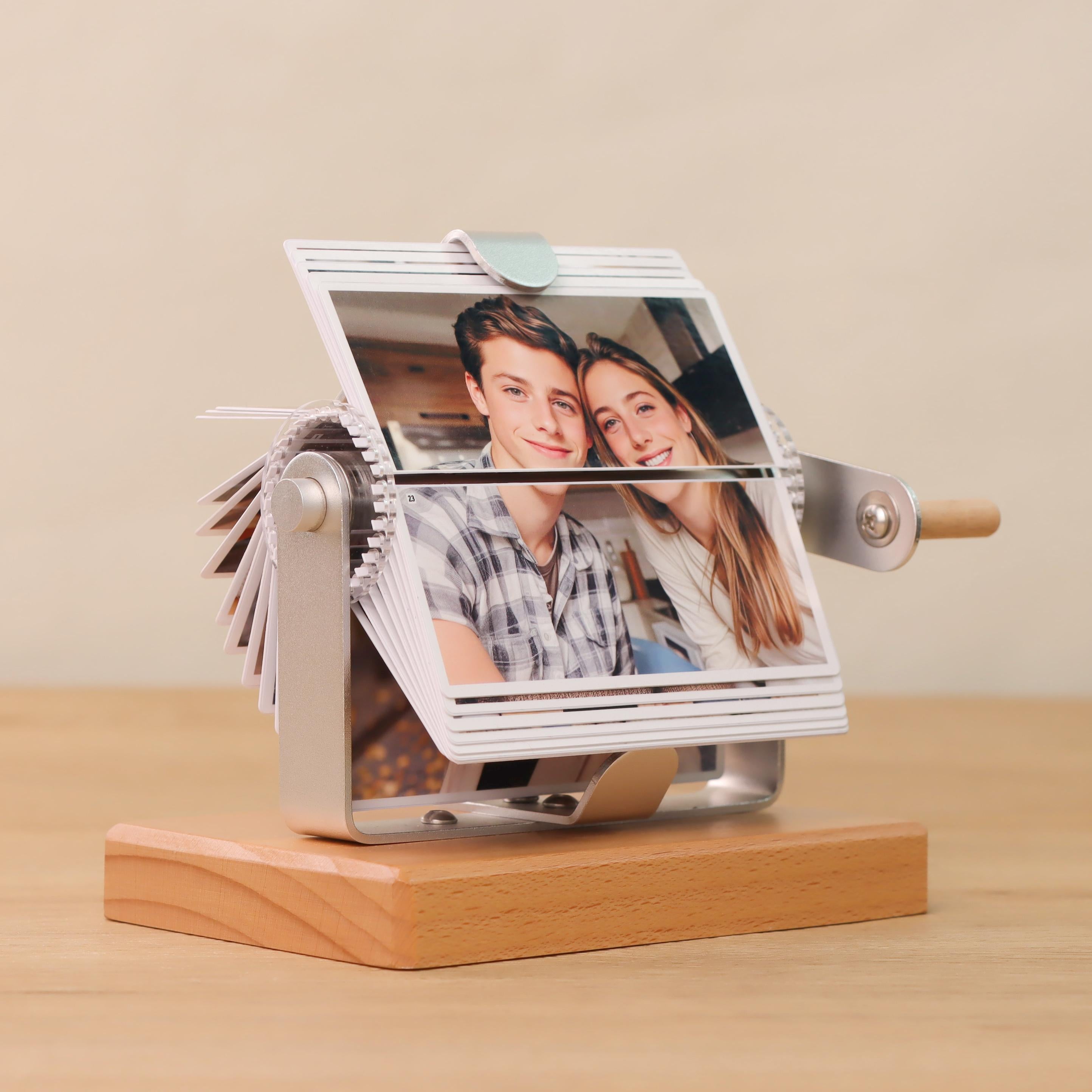 Custom Flip Book Frame Animation Machine - Photo/Video Rotating Albums, Mechanical Photo Album, Decorative Frame, Diy Gift For Valentine