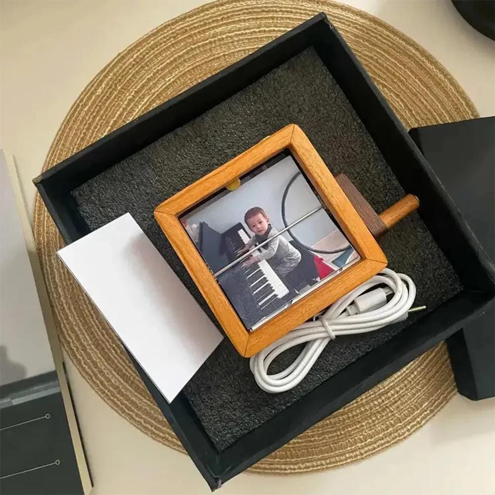 Custom Flipbook Photo Box Gift – Light-Up Wooden Animation Frame for Couple, Wedding, Anniversary, Birthday, Mom, Him, Her Photo Album Gift