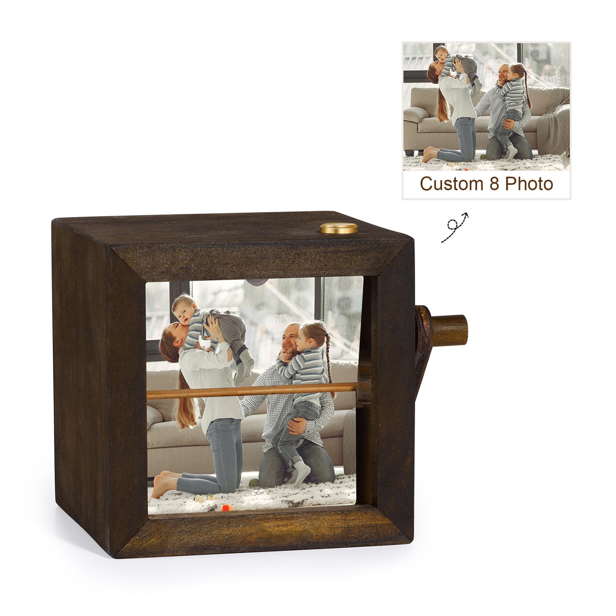 Custom Photo Album Flip Book Frame, Mechanical Hand Motion Photo Album Animation Machine, Anniversary Gift for Her, Fathers Day Gift