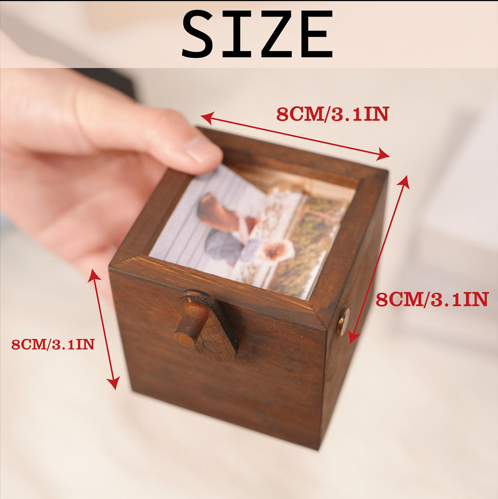 Customized father-child/father-daughter memory flip book frame animation machine, mechanical hand action photo album, Gift for Teacher