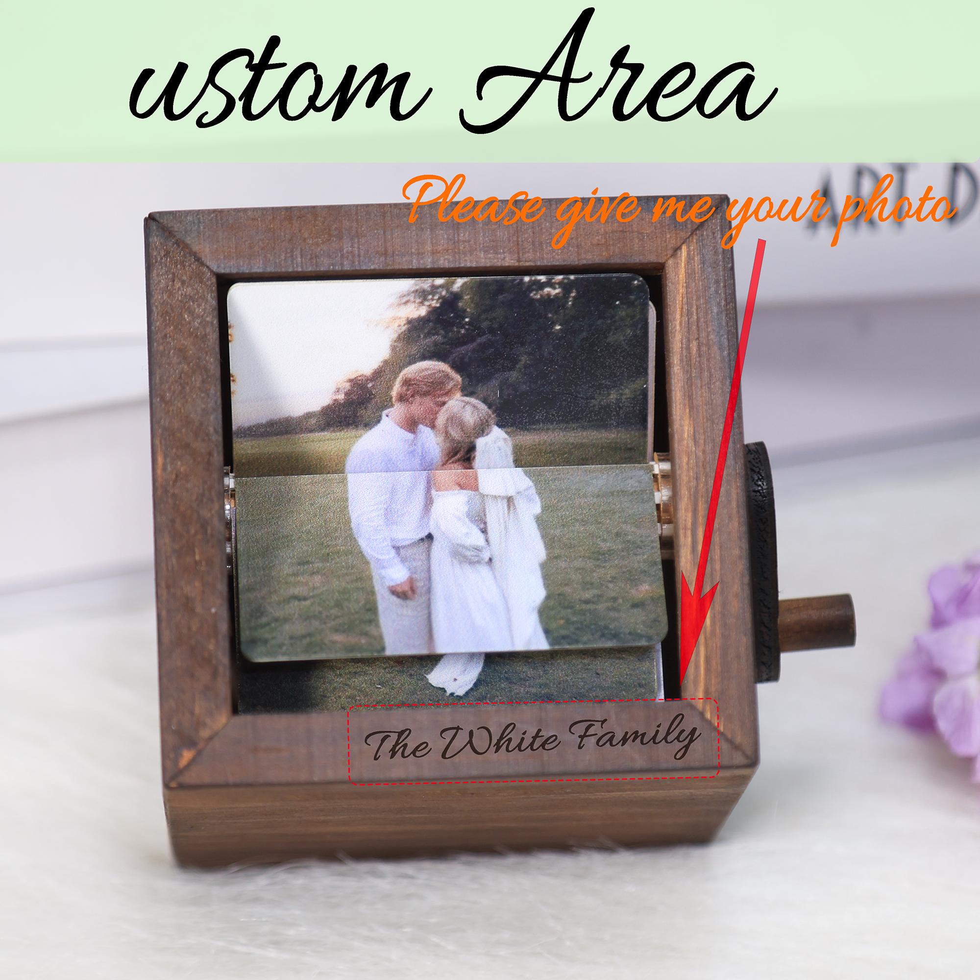 Customized father-child/father-daughter memory flip book frame animation machine, mechanical hand action photo album, Gift for Teacher