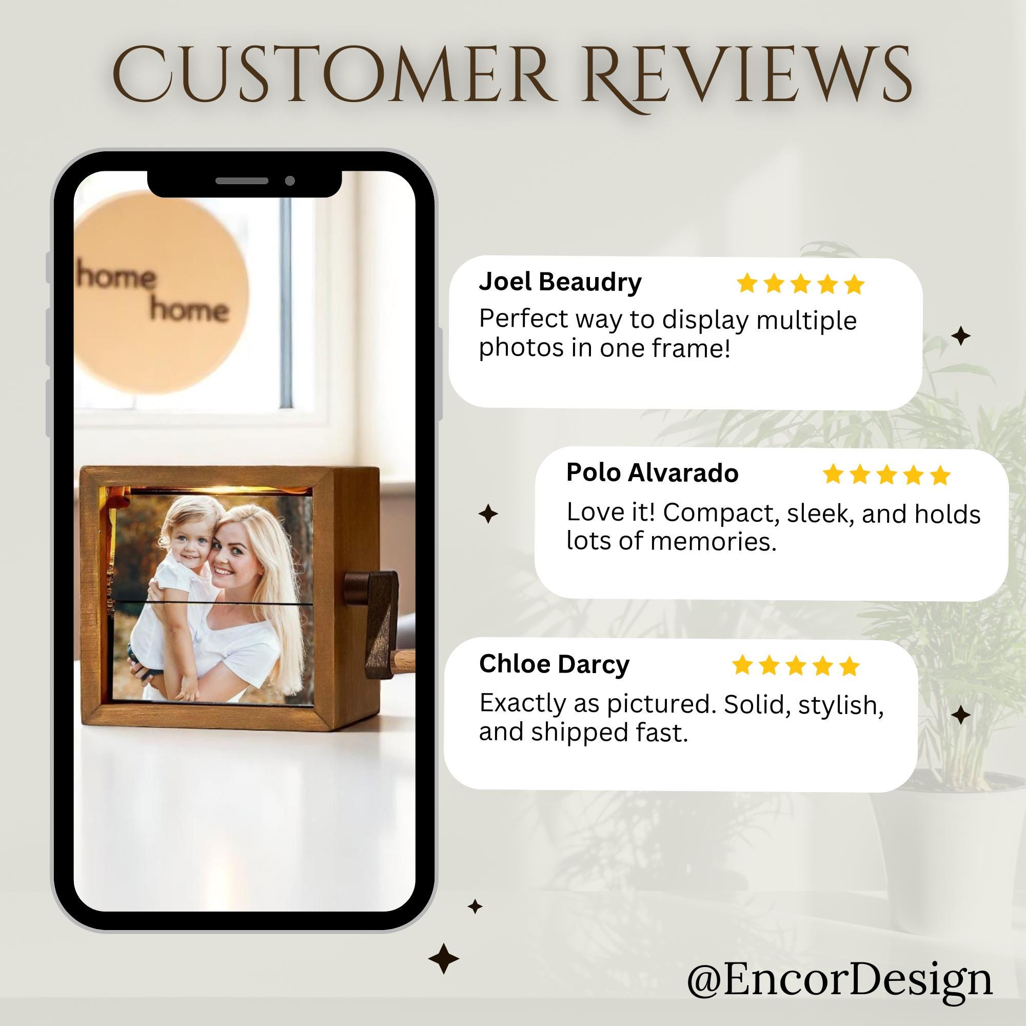 Black Walnut Flipbook Frame