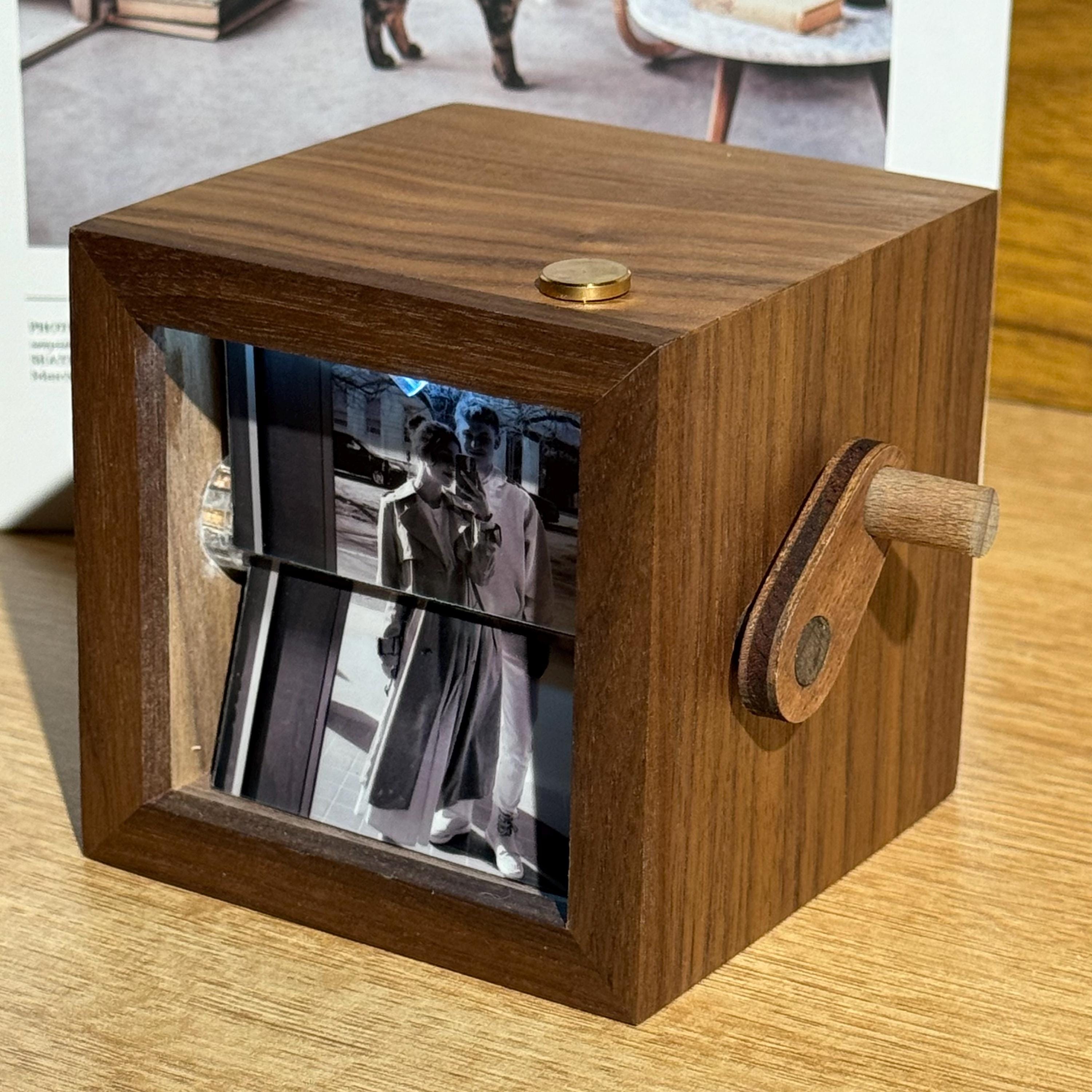 Personalized Anniversary Wooden Flip Photo Frame