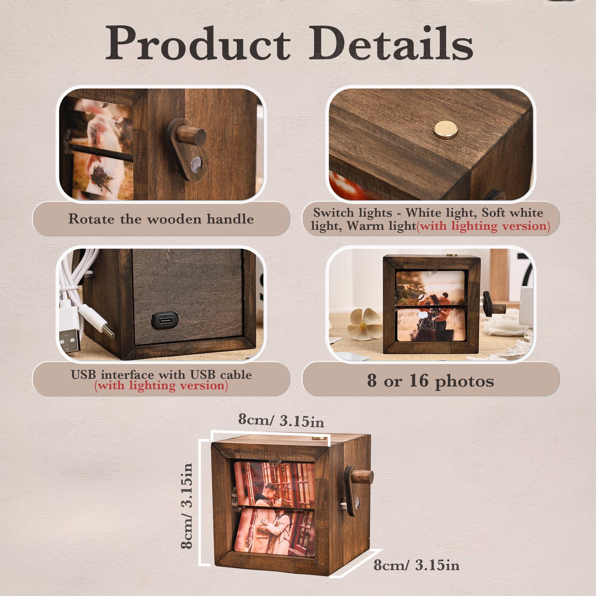 Custom Flip Book Frame Animation Wood Box