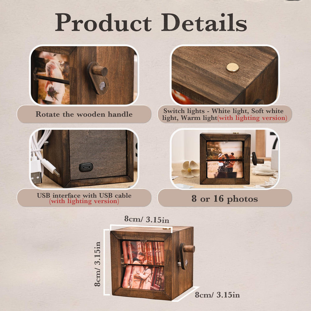 Custom Couple Photos Flip Book Frame