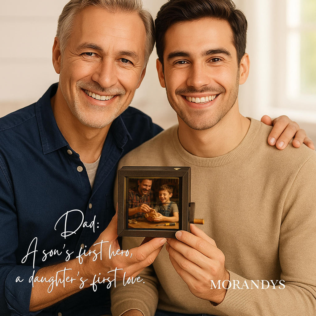 Custom Photo Flipbook Frame | Personalized Gift with Hand-Crank Motion | Unique Custom Photo Gifts with Light| Animated Keepsake Home Decor