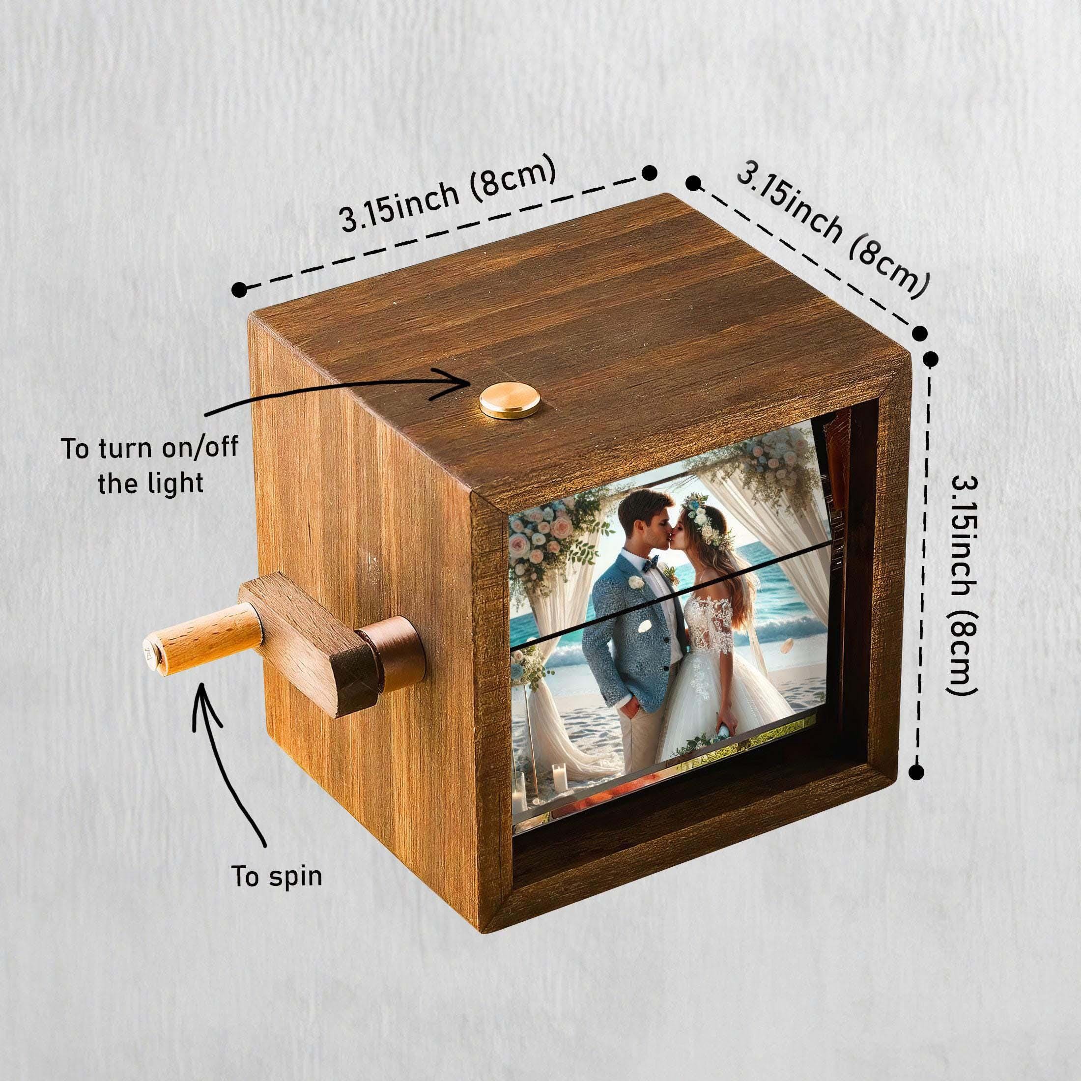 Custom Wedding Day Flip Book Frame Animation Machine