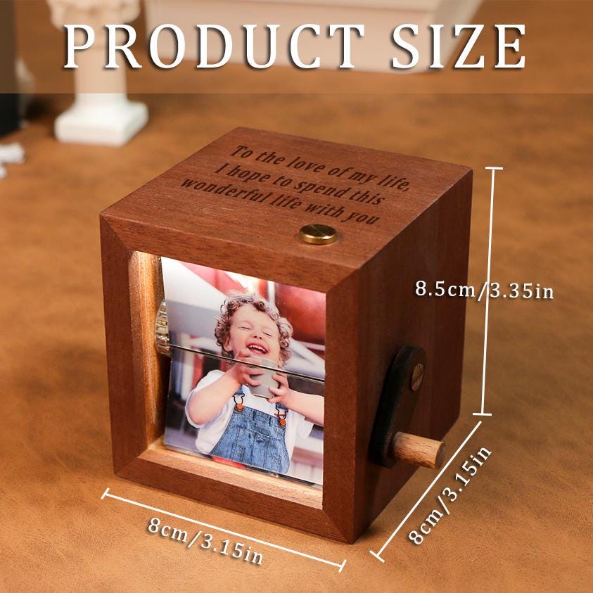 Custom wooden Photo Book with Light