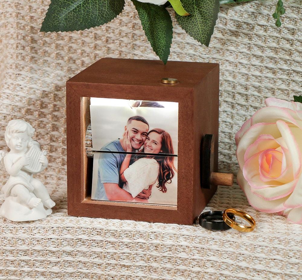 Custom wooden Photo Book with Light