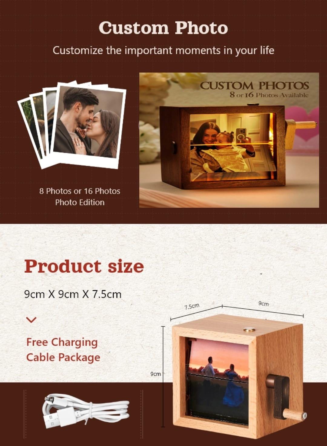 Custom Mechanical Photo Flip Book Frame