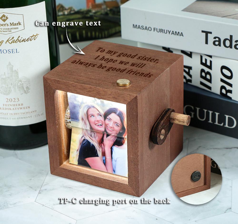 Personalized Photo Flipbook Animation Box,Custom Couple Flip Book Frame Animation Machine,Mechanical Hand Motion Photo Album, Wedding Gifts.