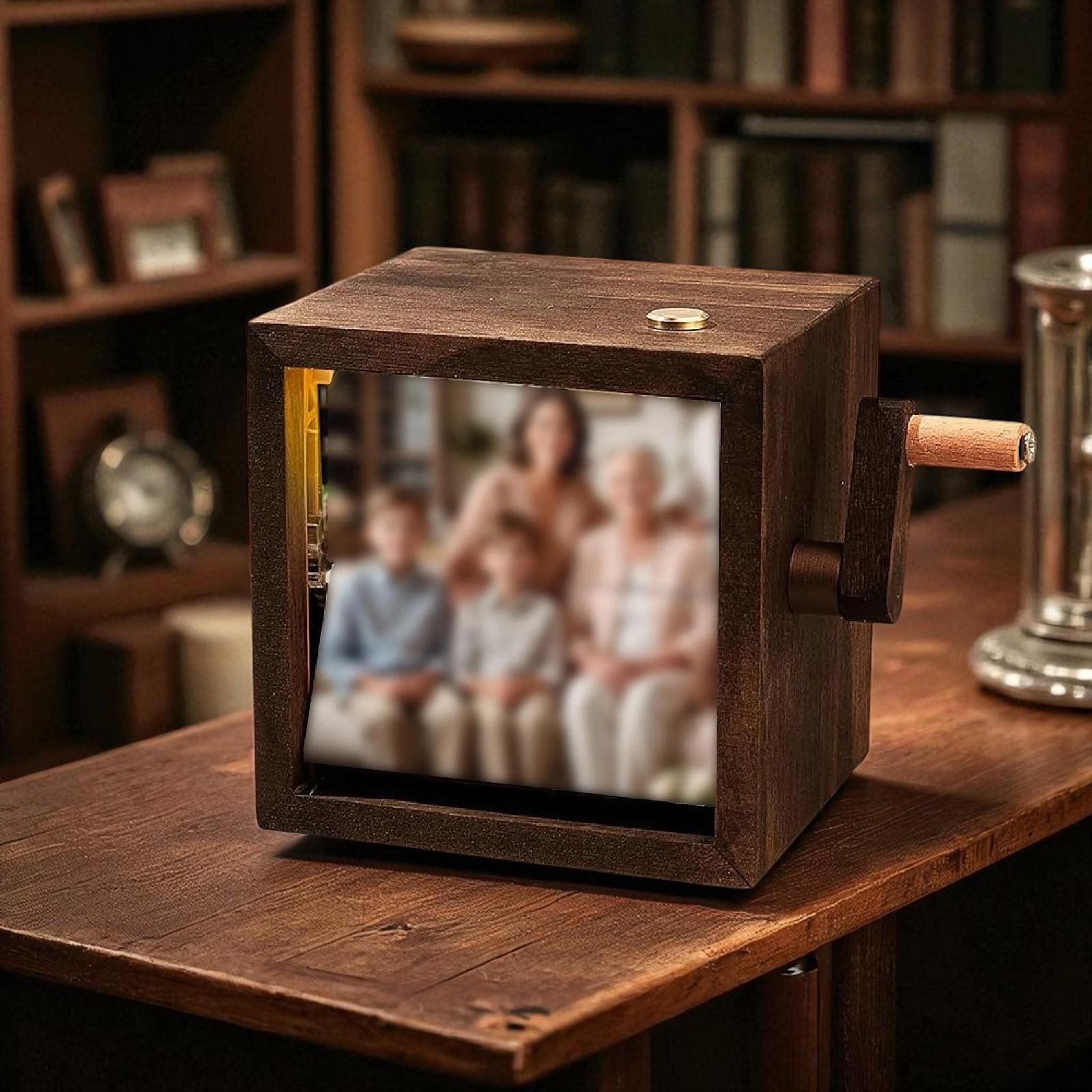 Custom Wooden Flipbook with Light – Unique Animated Photo Gift for Anniversary, Birthday, Wedding, or Home Décor Keepsake