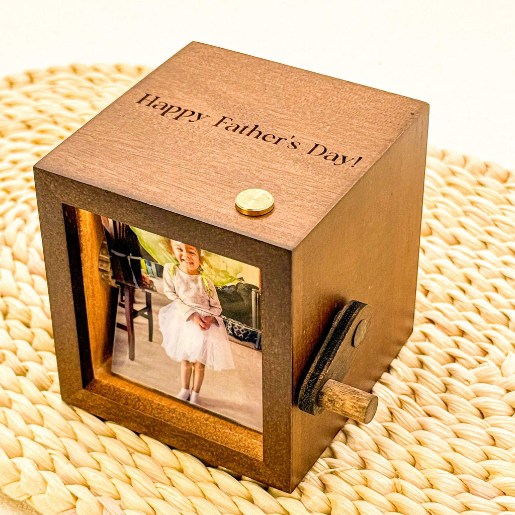 Personalized Anniversary Wooden Flip Photo Frame