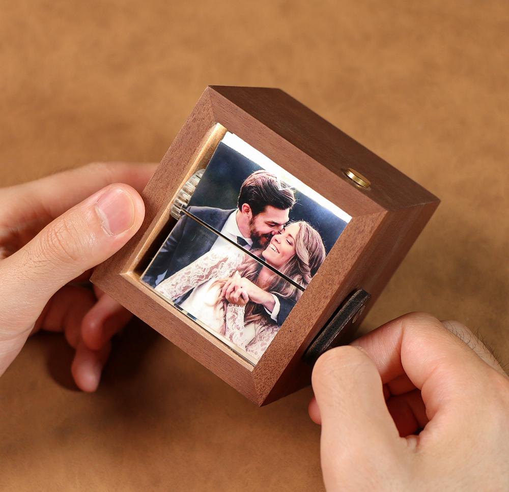 Custom wooden Photo Book with Light