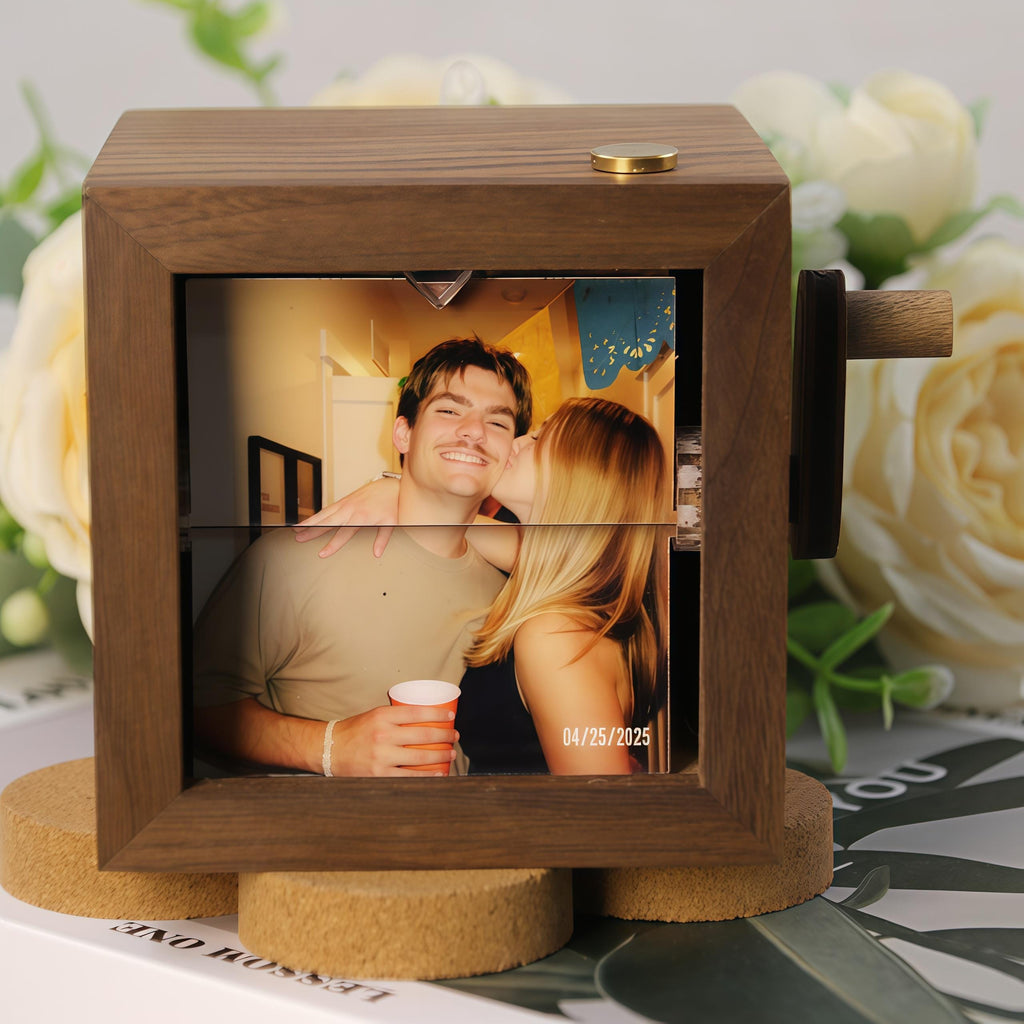 Personalized Anniversary Wooden Flip Photo Frame