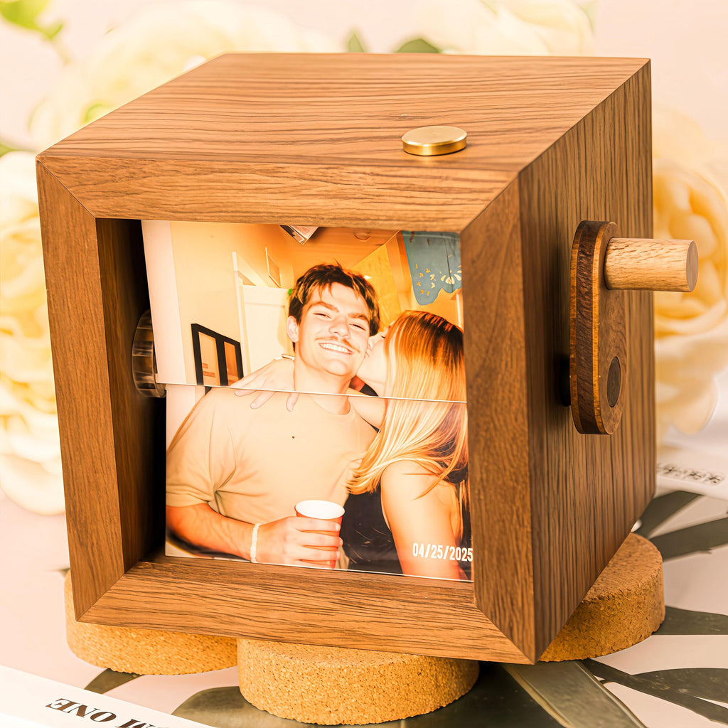 Personalized Anniversary Wooden Flip Photo Frame