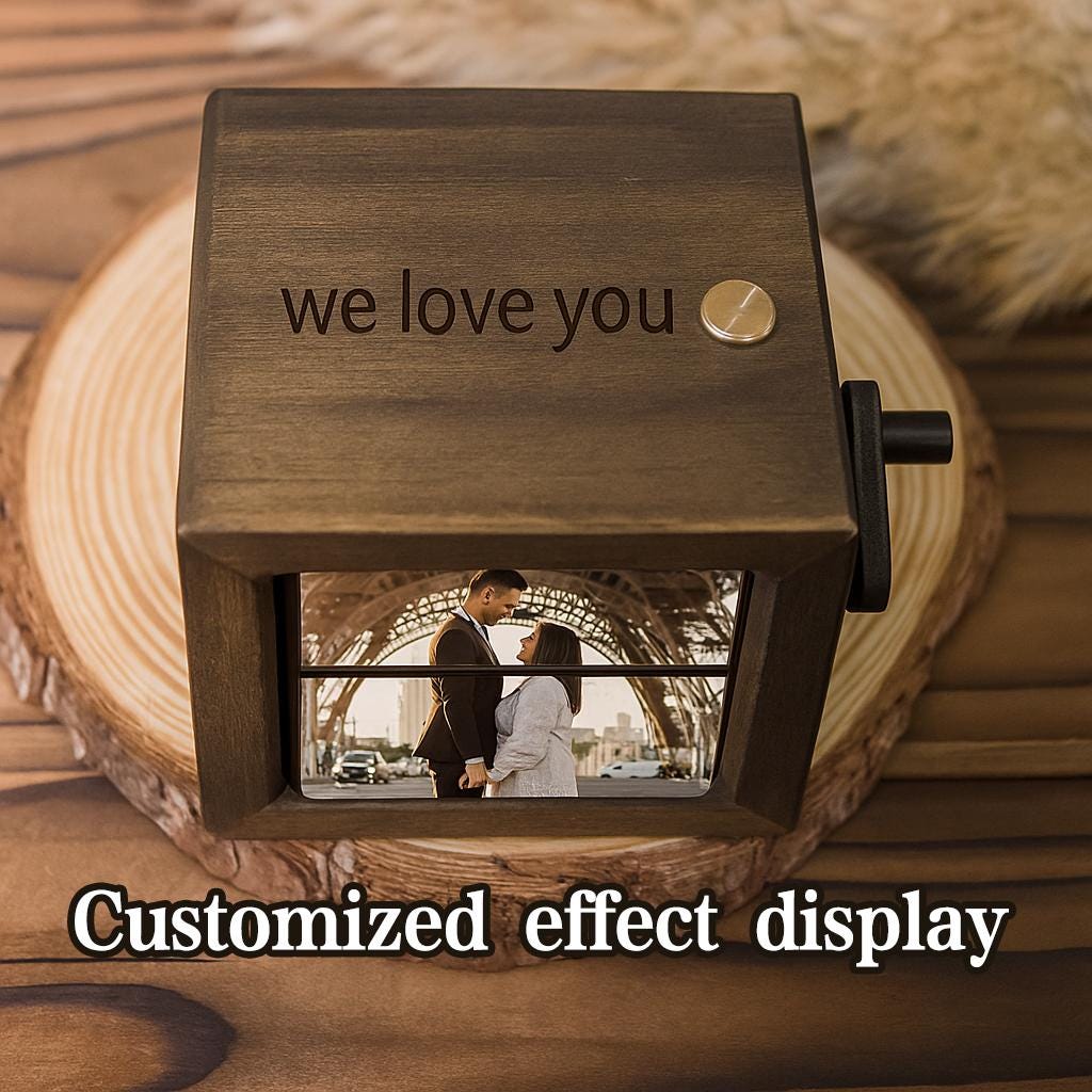 Custom Couple Flip Book Frame Animation Flip Photos Frame with LED  Romantic Gift for Anniversary, Wedding, Birthday