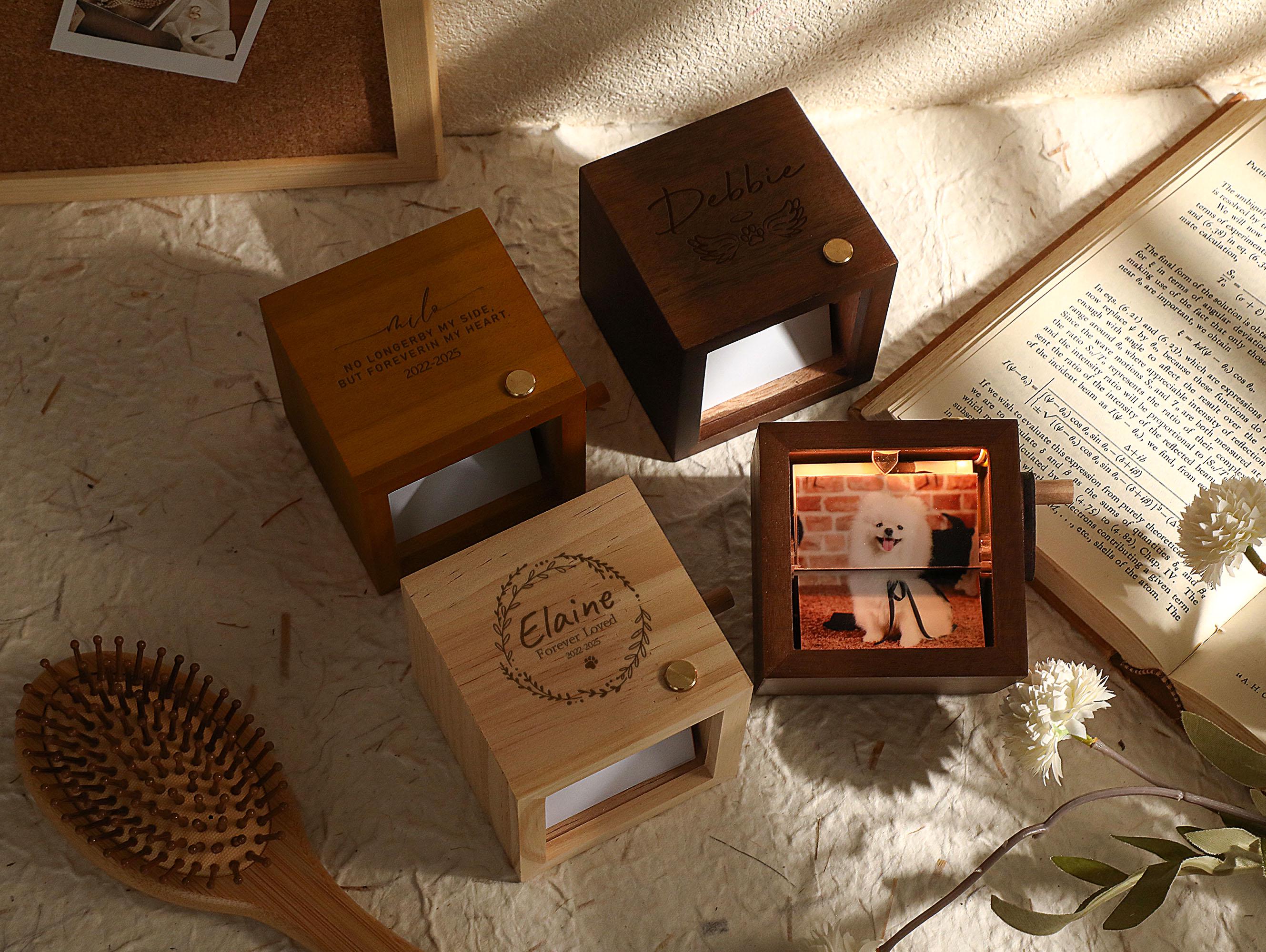 Custom Flip Book Frame Animation Machine, Custom Photo Rotating Albums, Flipbook Photo Box with Light, Birthday Gift, Pet Gift