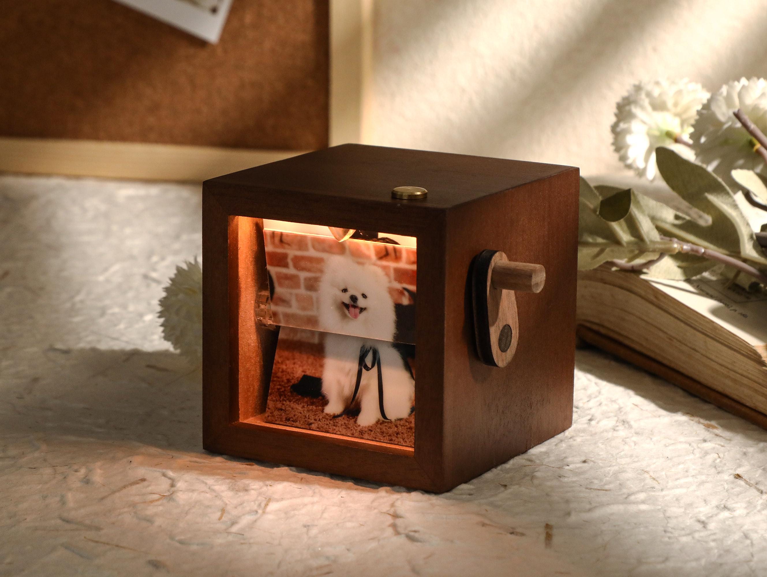 Custom Flip Book Frame Animation Machine, Custom Photo Rotating Albums, Flipbook Photo Box with Light, Birthday Gift, Pet Gift