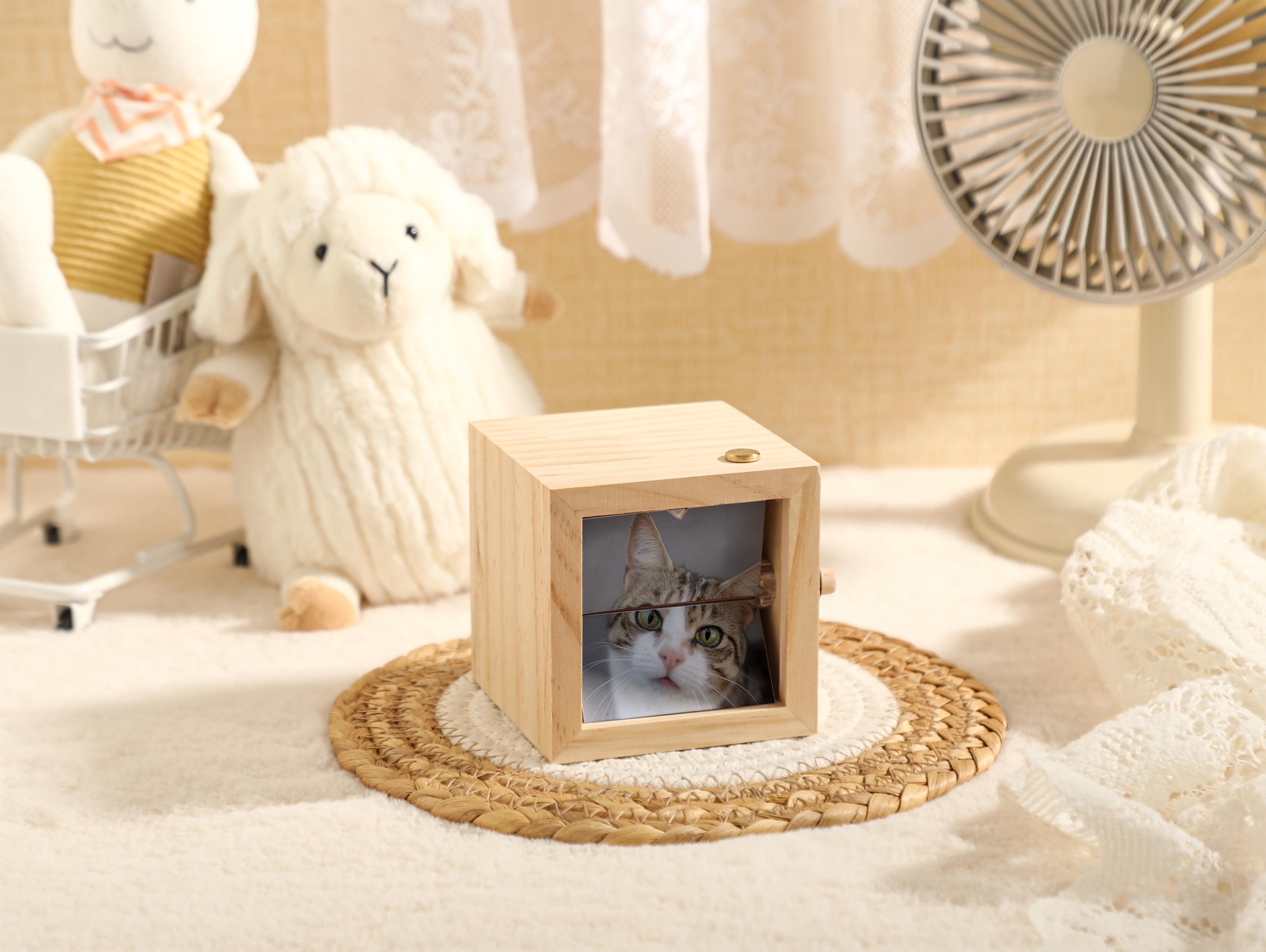 Custom Wooden Photo Book With Light