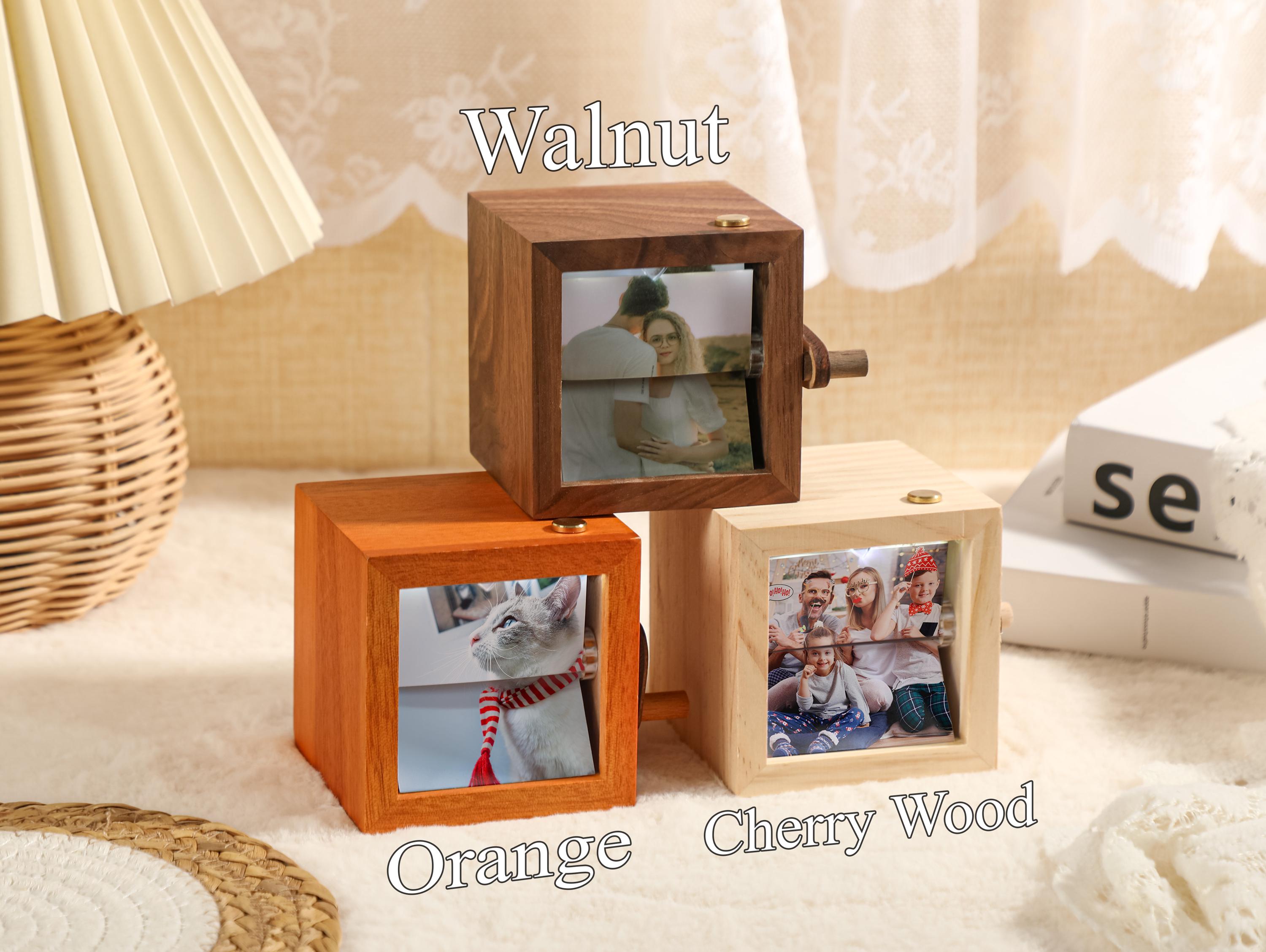 Custom Wooden Photo Book With Light