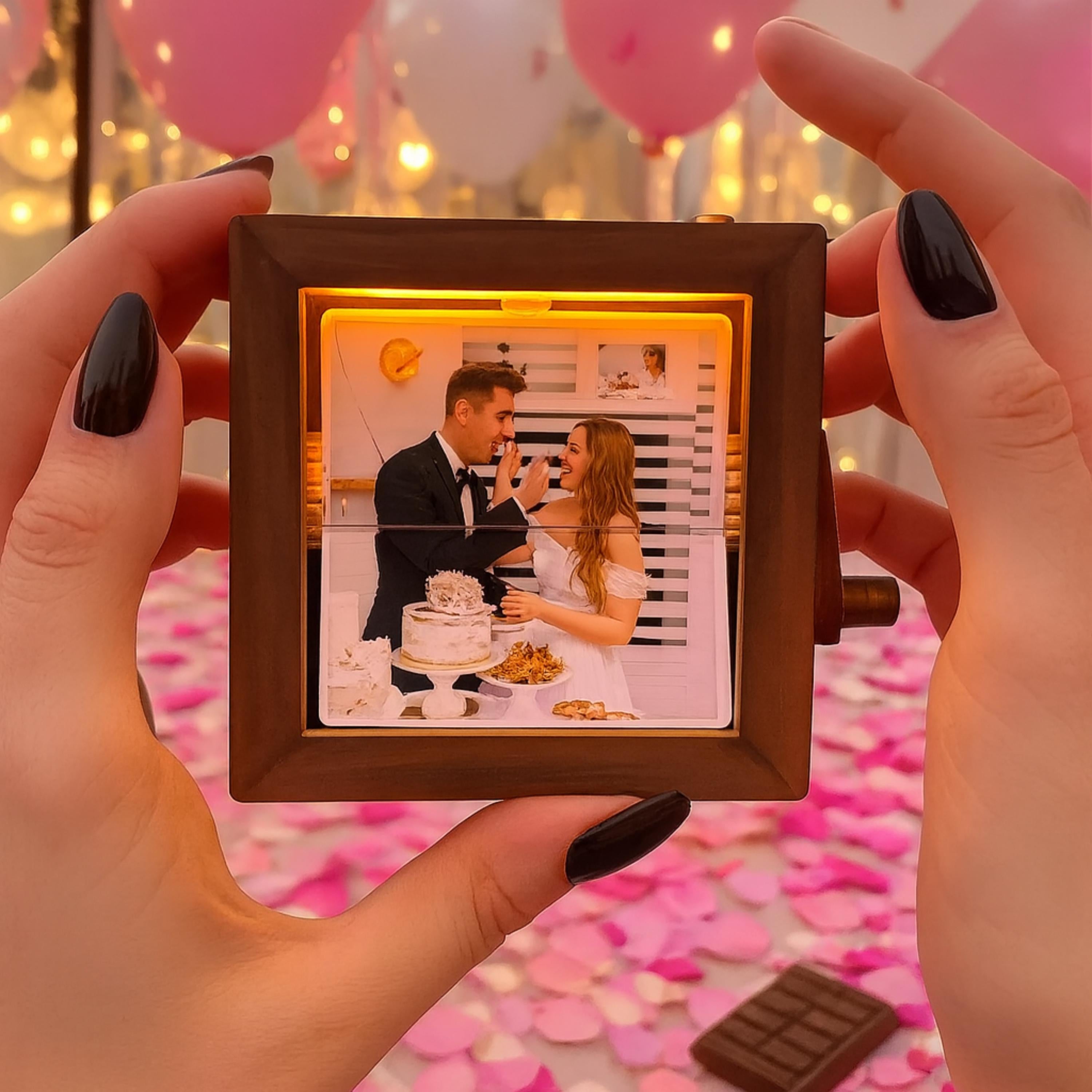 Custom Wooden Animation Gift for Anniversary