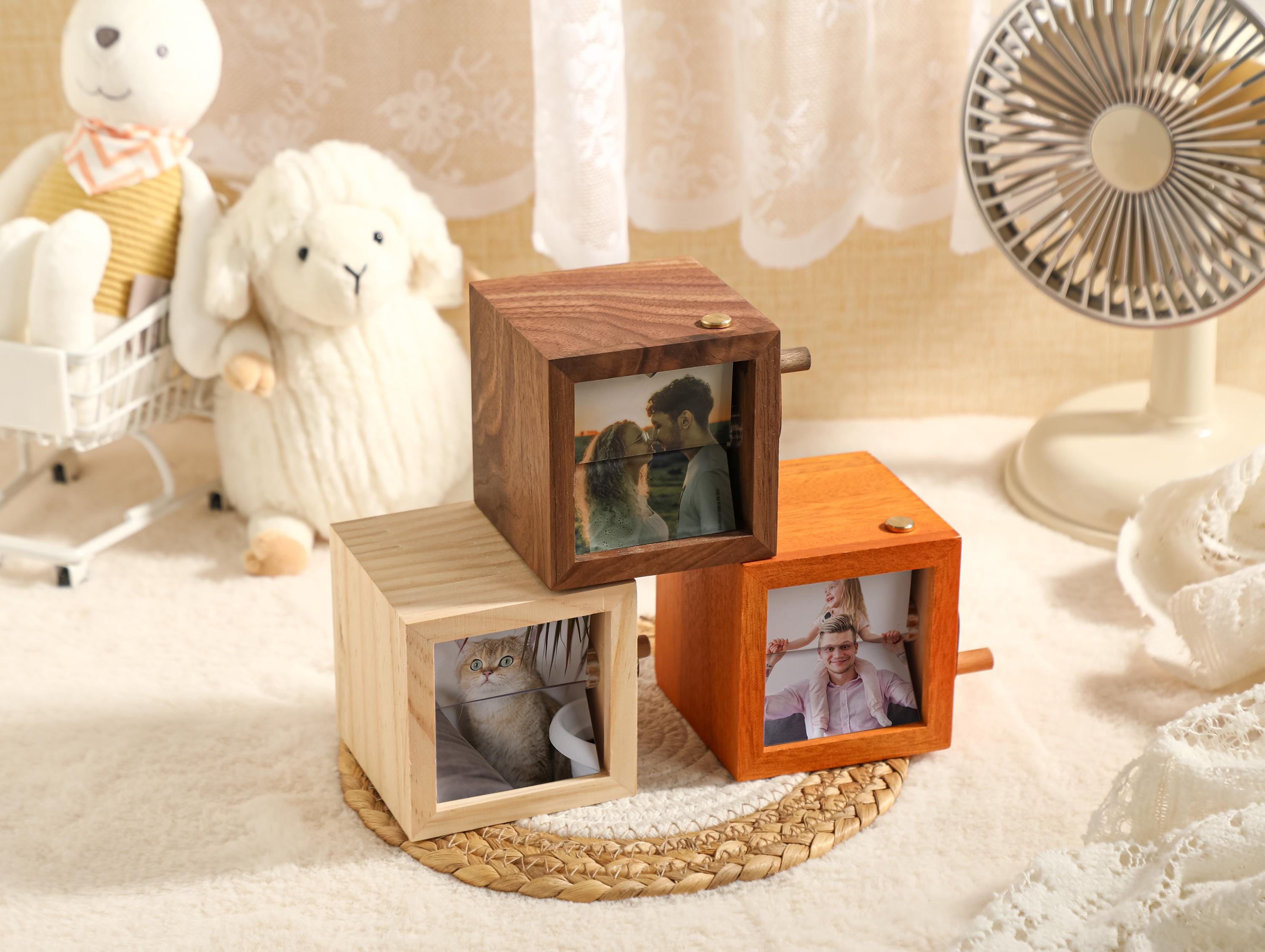 Custom Wooden Photo Book With Light