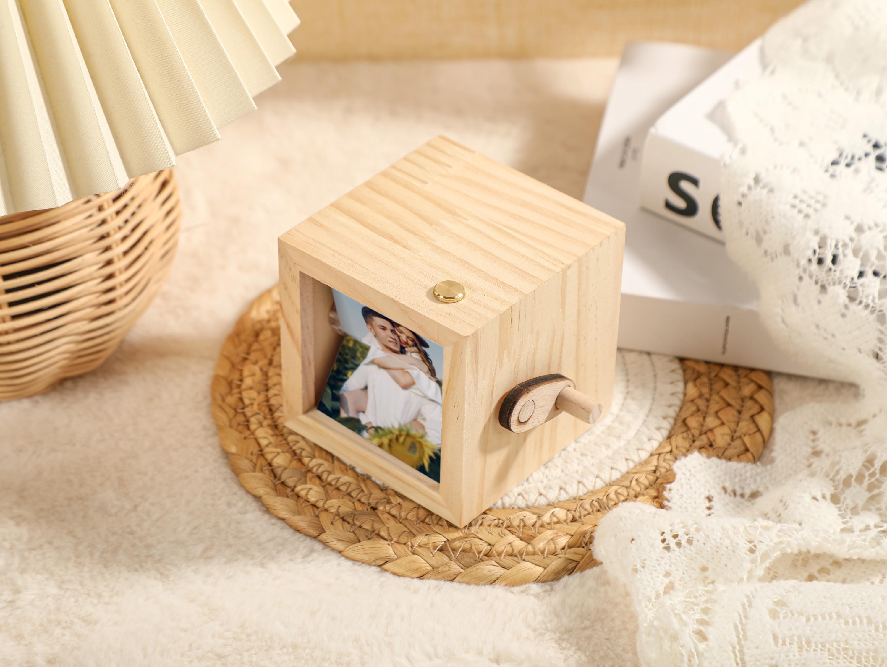 Custom Wooden Photo Book With Light